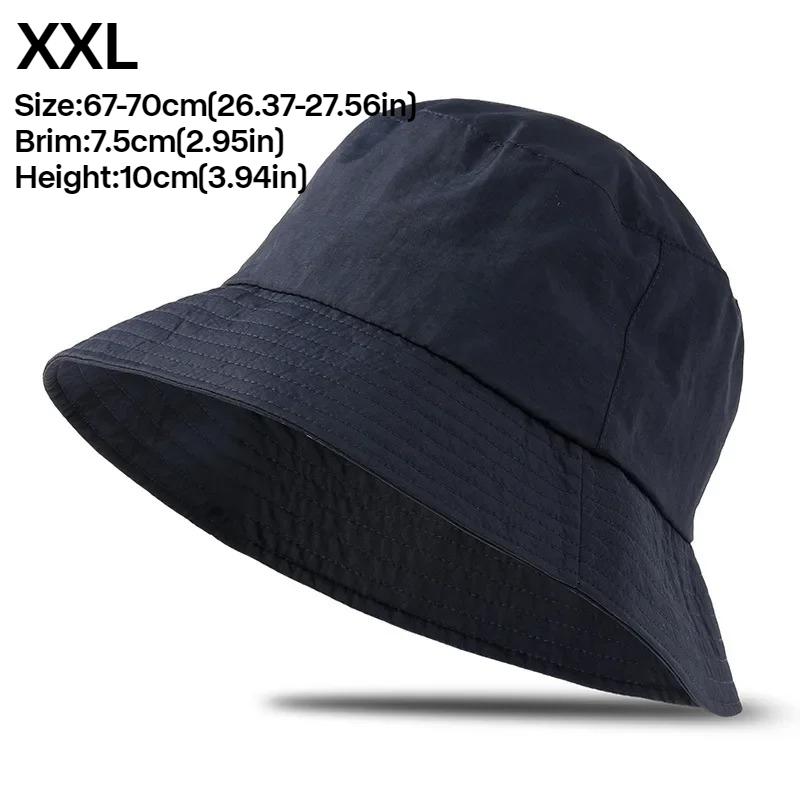 Uomo Taglia Grande XXL 70cm Cappelli a Secchiello Taglia Plus XL 67cm Cappelli da Sole Donna Testa Grande Impermeabile Cappello da Pescatore Estivo Protezione Solare Panama