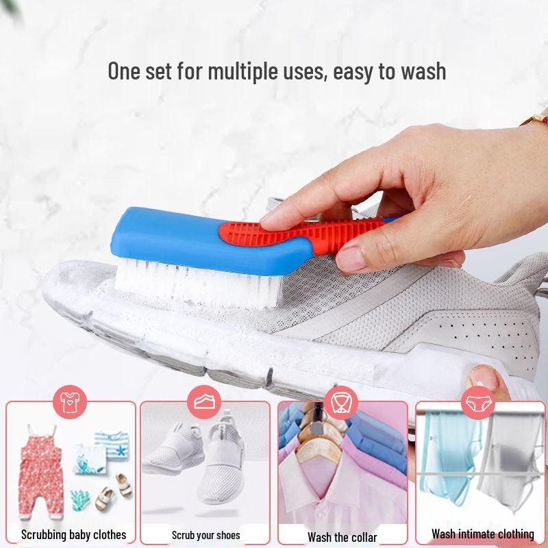 Soft Bristle Long Handle Shoe Brush - Gentle Cleaning & Polishing Tool