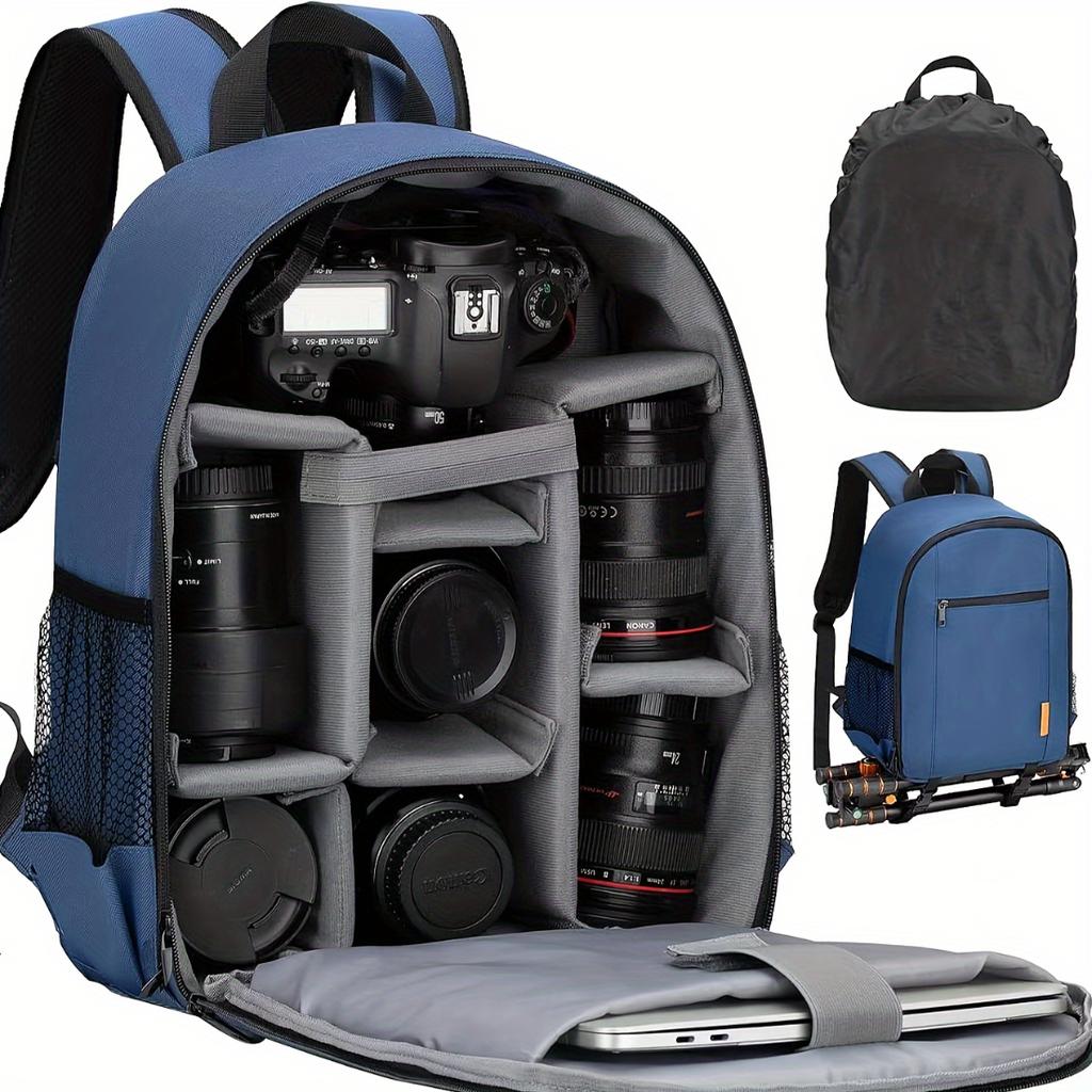 Multifunctional Photography Backpack With Laptop Compartment, DSLR Mirrorless Camera Bag For Sony Canon Nikon Drone Storage Protective Case
