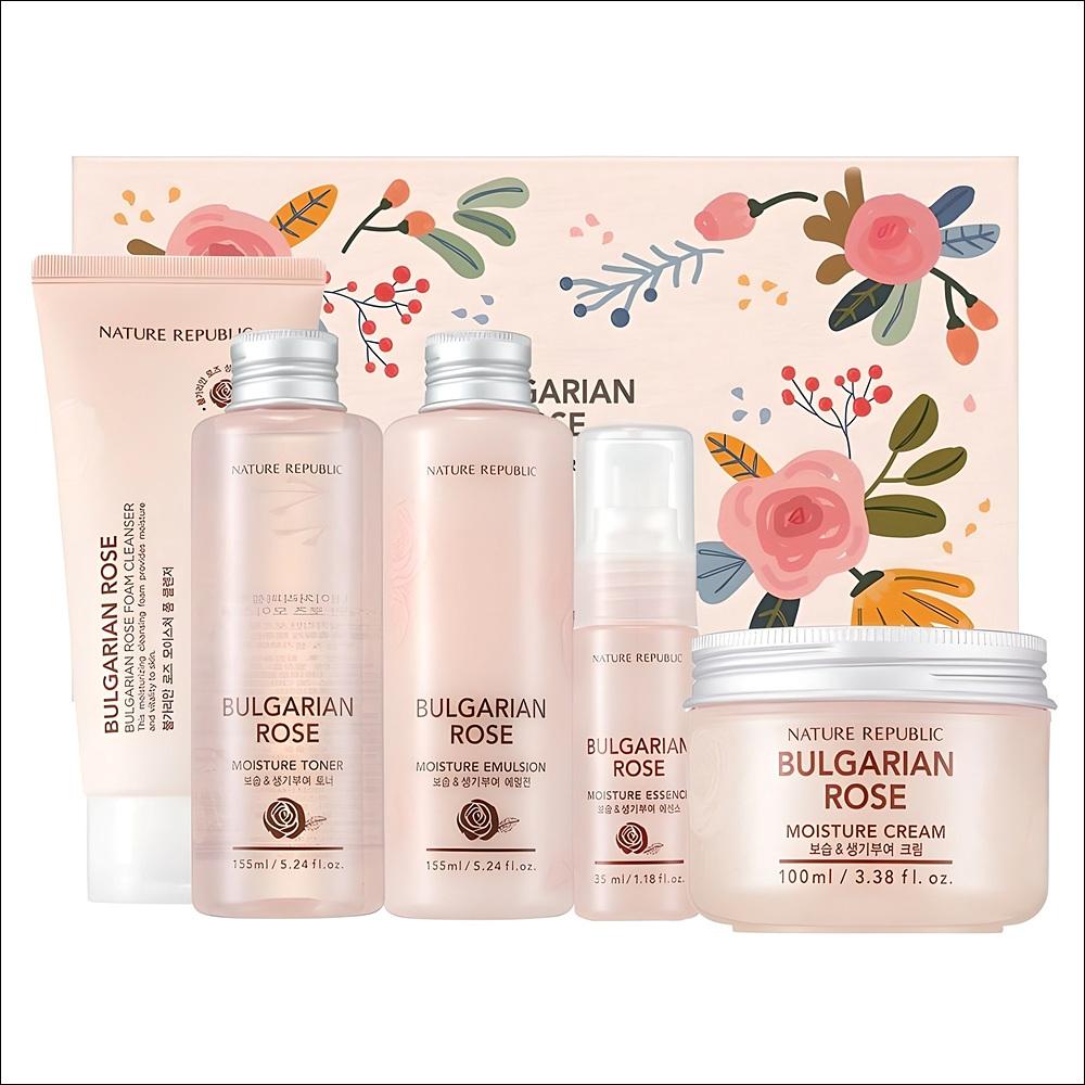 

Nature Republic Bulgarian Rose Skincare Special Set (Toner 155ml + Emulsion 155ml + Essence 35ml + Cream 100ml + Foam Cleanser 120ml) 1SET