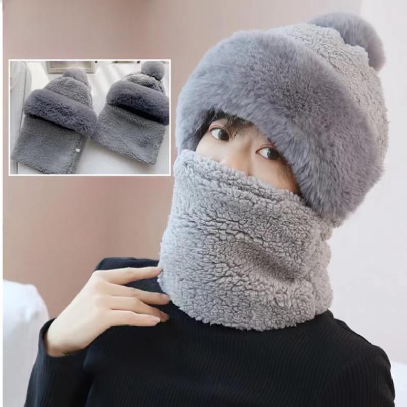 Hat, Ladies, Winter, 2025 Winter New Style, Warm Cycling Windproof Face Mask, Cold Resistant Neck Protection Cover, Integrated Scarf, Artistic Retro