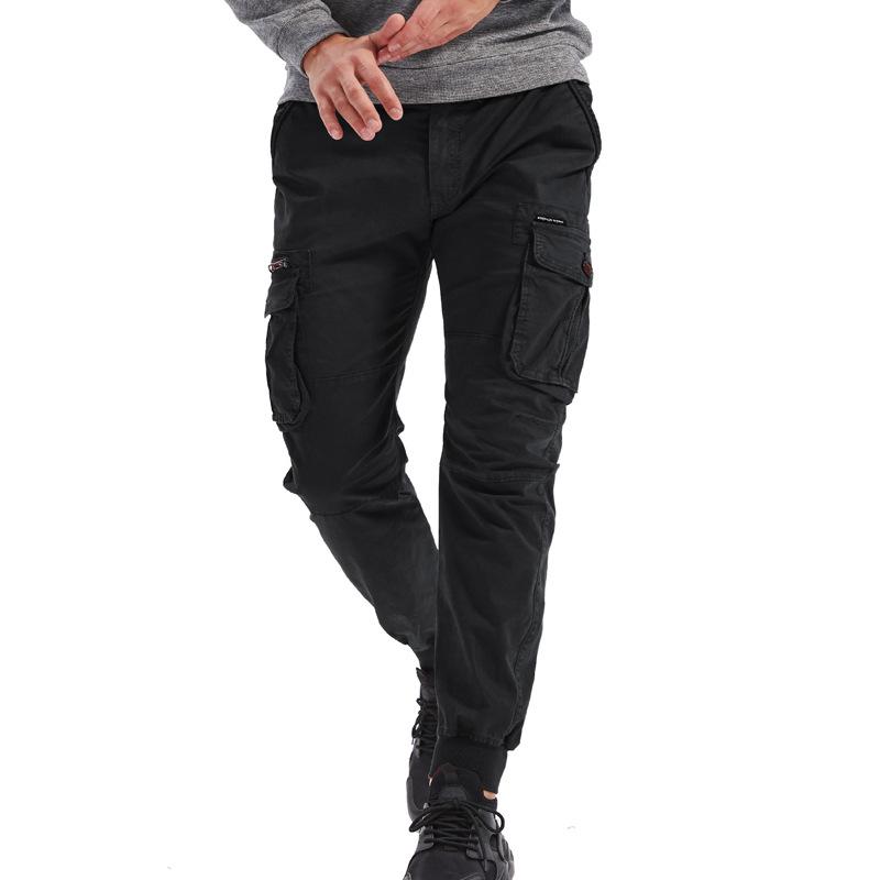 

Men s Trousers Loose Casual Sports Overalls 30 чорний