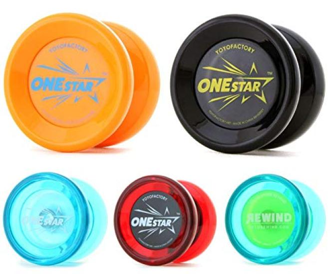 Yoyo One Star DVD Yoyo Factory Beginner's Included, (Clear Black)