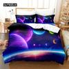 Colorful Planet Bed Cover Package Bed Cover Package 3d Bedding Digital Printing Bed Linen Queen Size Size Bed Package  Fashion Design