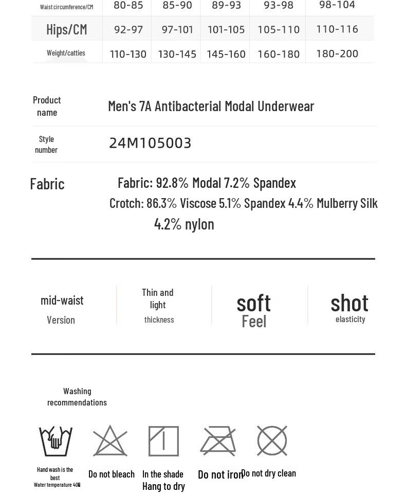 Xingmian Herren Modal Atmungsaktive Boxershorts