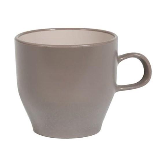 IJ Unbreakable Small Mug Cup Microwave Dishwasher Safe Coffee Tea 180ml Made Japan Easy Use Home Party Outdoor Kids Cute Stylish Soft Gray Plastic 100