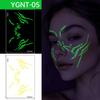 Tricolor Halloween Temporary Tattoos Luminous Waterproof Tattoos Face Tattoos  Halloween Supplies