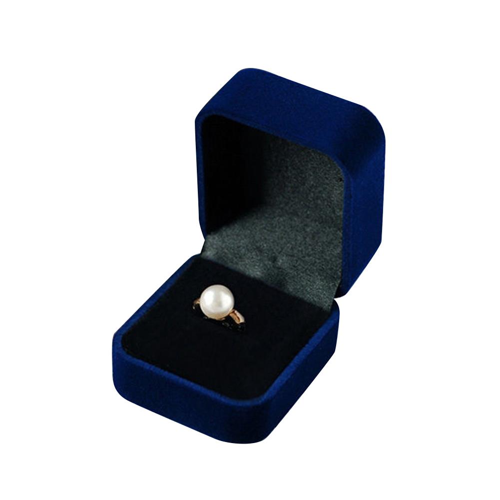 Regalo per scatola aperta con coperchio quadrato per esposizione di anelli per orecchini alla moda