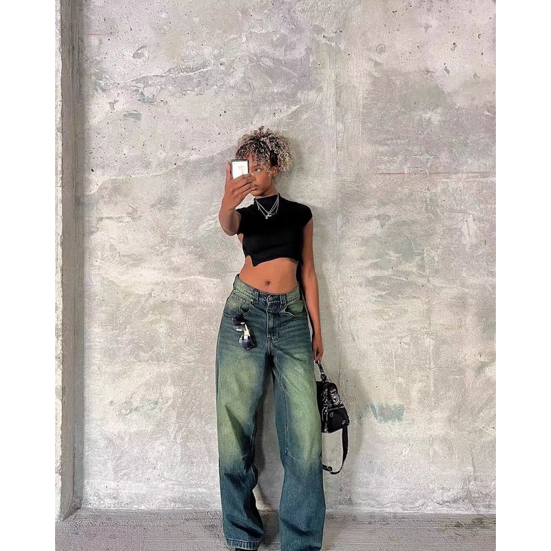 Jaded London Worn Looking Washed-out Denim Pants