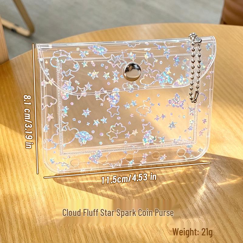 Upgraded A8M5 Double-Sided Loose-Leaf Card Holder & Transparent Coin Purse