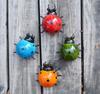 Garden Decoration Statue Cute Metal Ladybugs Outdoor Wall Sculpture Kindergarten Decoration with Small Insects Home Decor