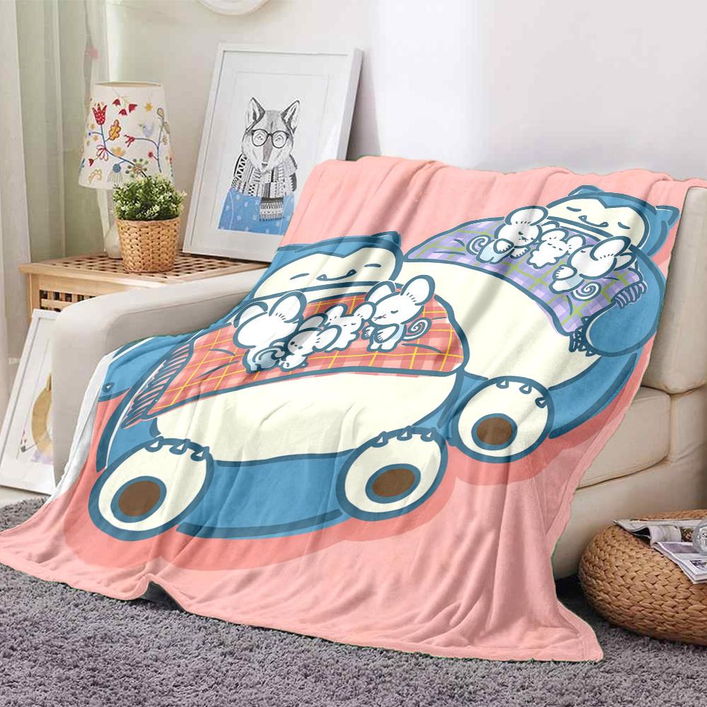 Snorlax Flannel Blanket, High quality Comfortable for All Seasons, Home Decor, Warmth and Comfort