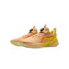 Li Ning Kids Basketball PU Comfortable Fashionable Simple Versatile Breathable Low Top Kids Basketball Shoes Kids Sneaker Floating-Orange YKBV024-7