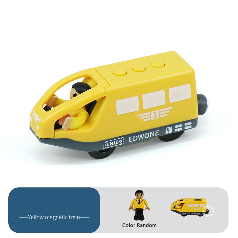 

Non-Toxic Magnetic Electric Train With Little Doll Diecast Slot Toy Railway Wood Track Compatible Locomotive Electric Rail Train For Kid
