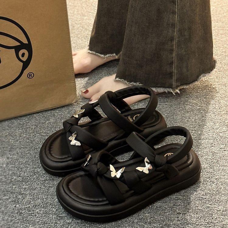Beach Sandals Muffin Platform Fairy Style Roman Shoes Versatile Fashion Sandals Women's Summer
