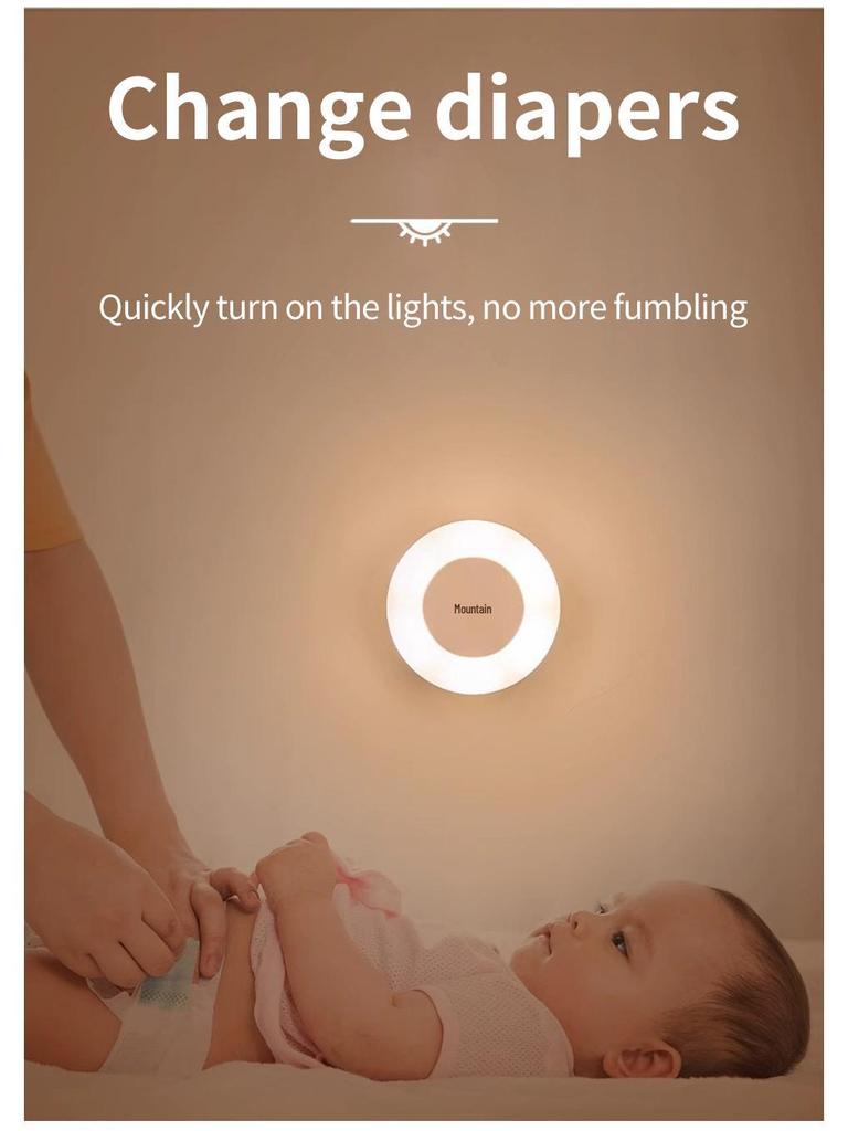 Touch-Sensing LED Night Light: Energy-Saving Bedside Lamp for Bedroom and Baby Feeding