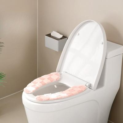 Household Winter Thickened Plush Toilet Seat Cover, All-season Universal Plush Toilet Seat Cover