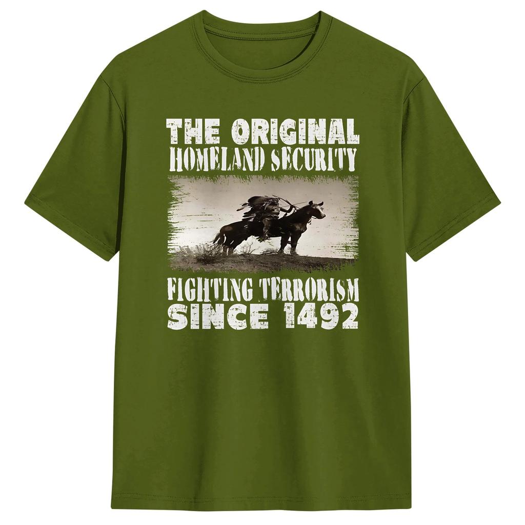 Homeland Security Fighting Terrorism T Shirt Summer Pure Cotton TShirts For Unisexs Casual Tee Shirt Short Sleeve Aesthetic Tees