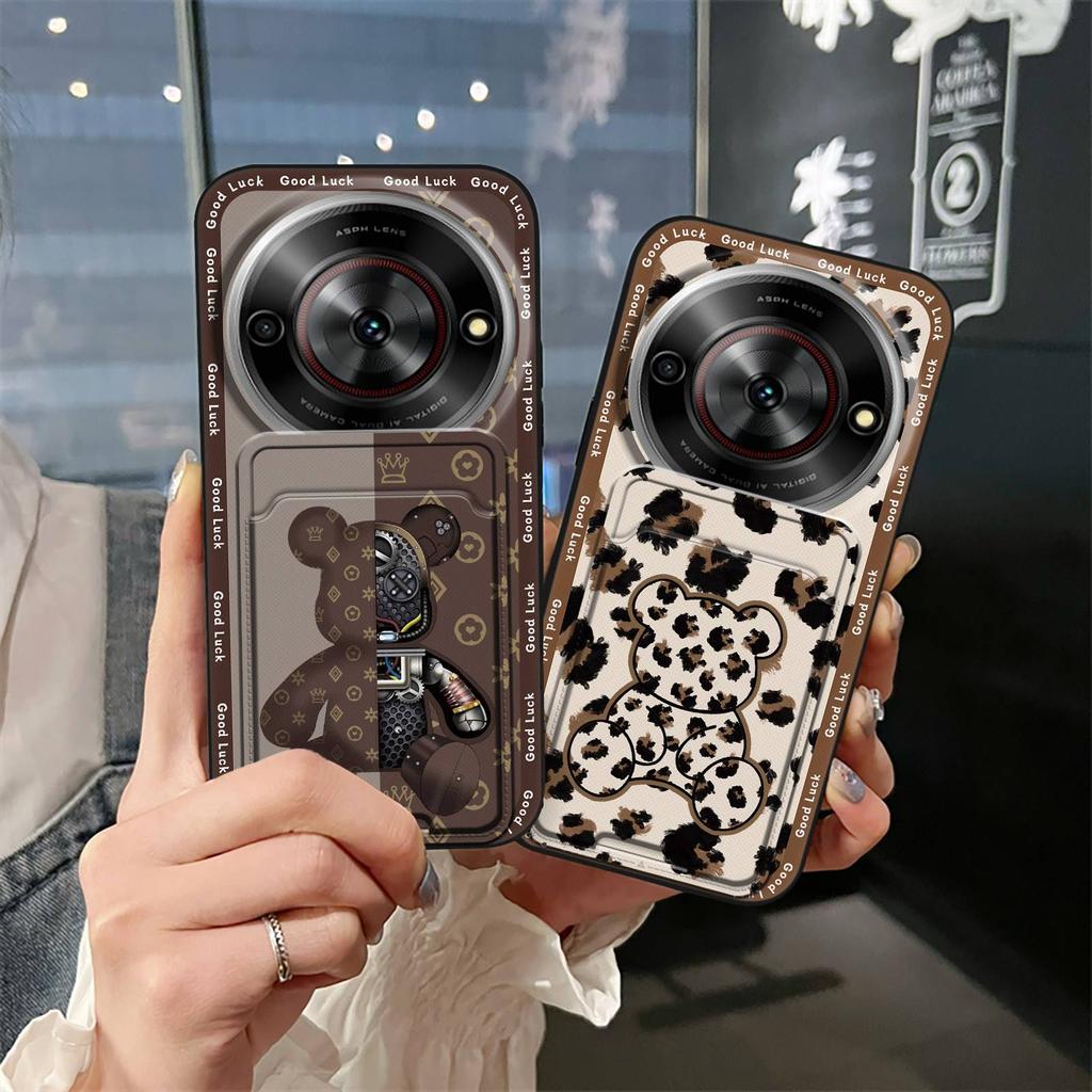 Card Slot Soft Case Phone Case For ZTE Blade A75 5G/Nubia Focus 5G/Calf 5G Waterproof Back Cover Durable Anti-knock TPU