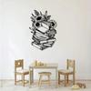 Vintage Metal Book Sculpture Wall Art for Living Room