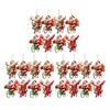 Creative Festive Home Ornaments 8/16/24/32Pcs 2D Flat Christmas Wooden Ornaments, Santa Claus Riding Bicycle Hanging Xmas Door And Window Decorations