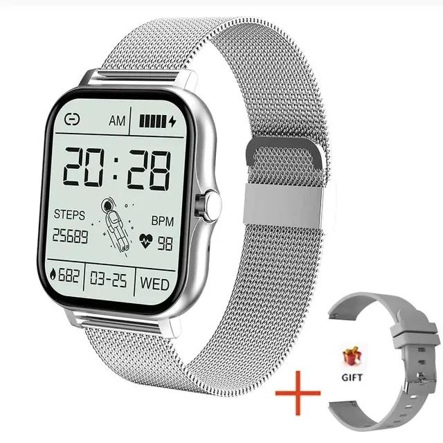 Ceas inteligent pentru bărbați, pentru femei, ecran tactil complet, apel Bluetooth, ceas rezistent la apă, GPS, sport, monitorizare fitness, ceas inteligent pentru damă pentru Android iOS