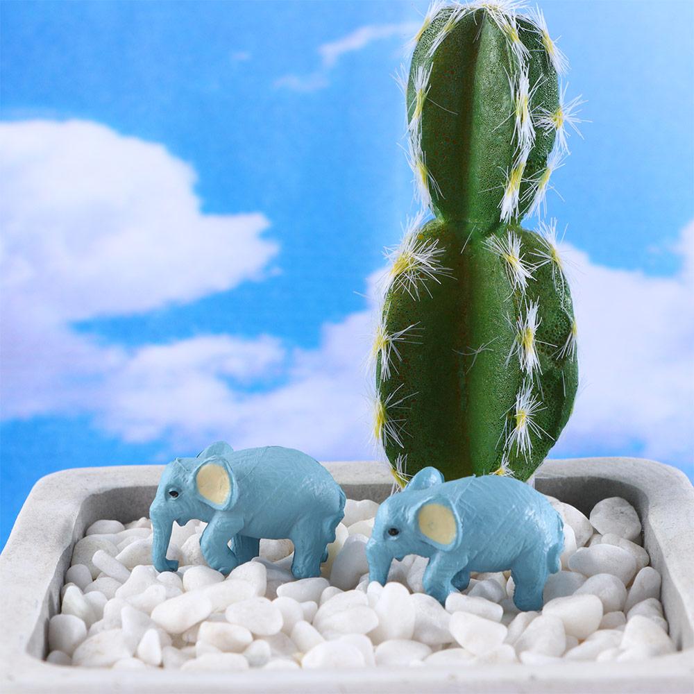 Mini Animal Bonsai Terrarium Ornaments Elephant  Miniature Figurines Fairy Garden Doll House Decor