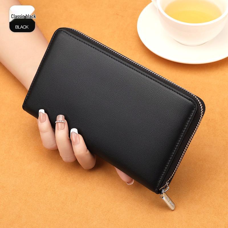 Women's & Men's Large Capacity Anti-Demagnetization Zipper Wallet with Multi-Card Slots & ID Holder