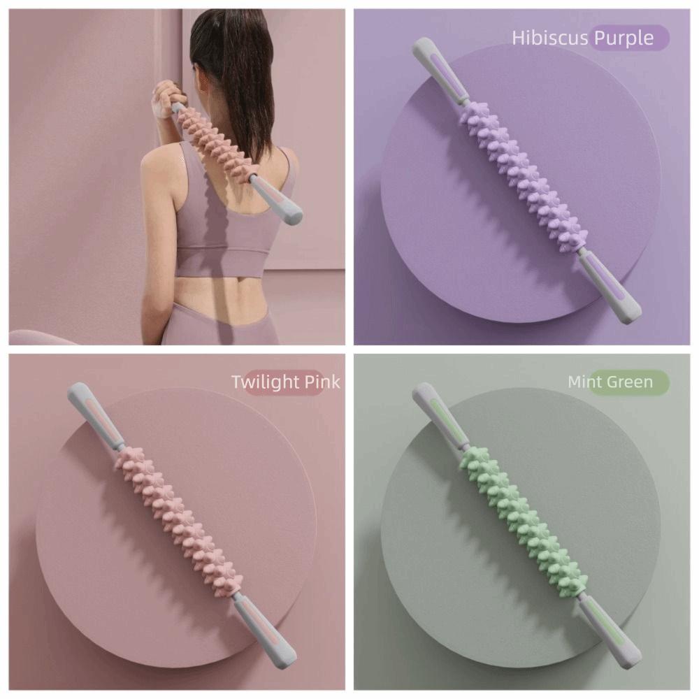Multifunctional Yoga Massage Stick Wolf Teeth Shaped Muscle Roller Bar Fascia Roller Yoga Fitness