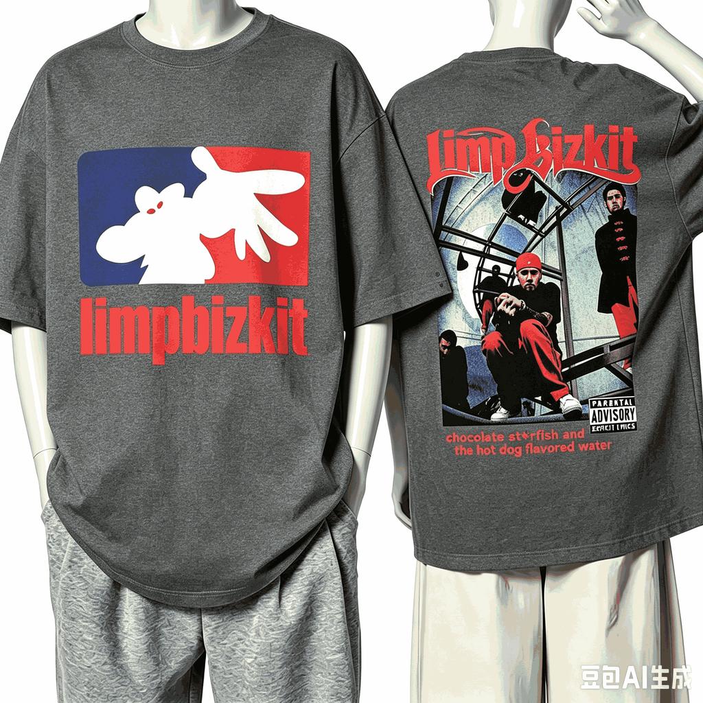 Limp Bizkit For Fan Gift Tshirt Unisex Unisex Harajuku Oversized Unisex Short Sleeve Streetwear High Quality Couples High Quality