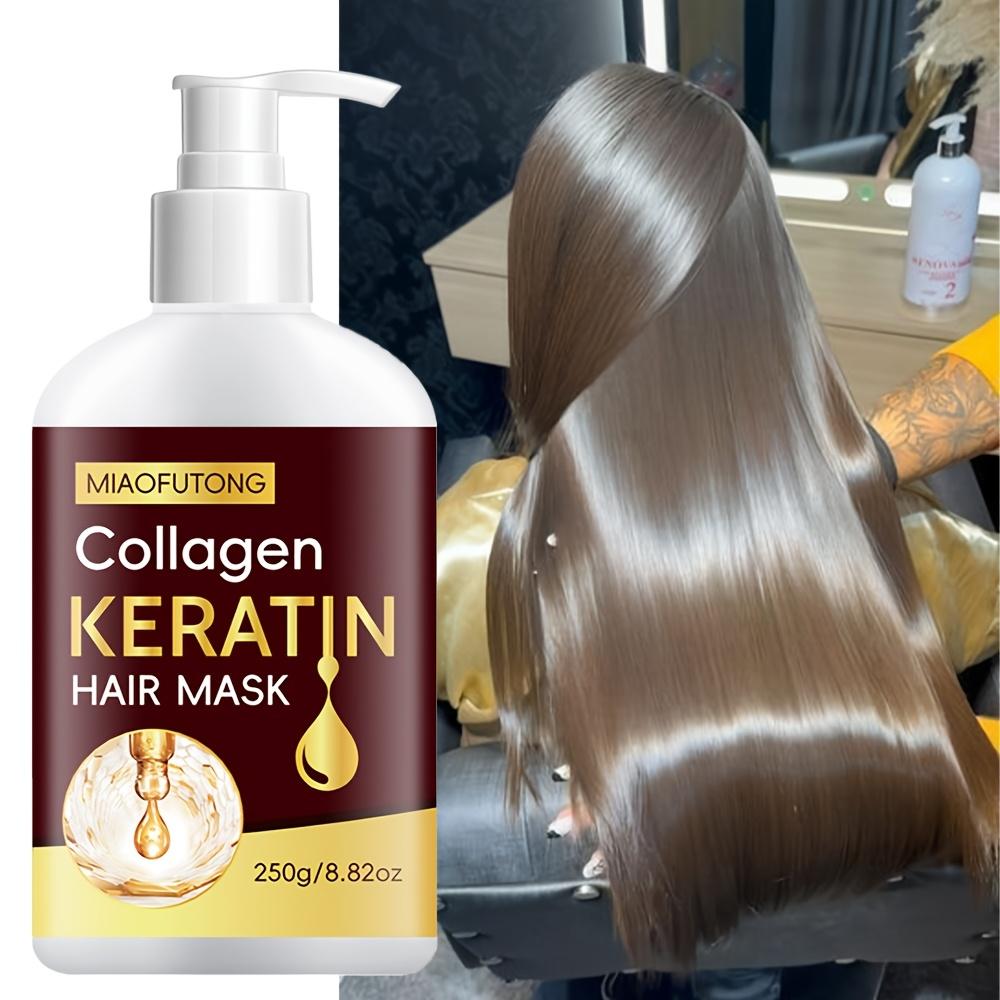 Masque Capillaire Kératine Traitement Revitalisant Profond pour Cheveux Secs Abîmés Réparation Hydratant