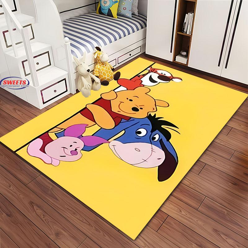 1 Pezzo Tappeto Area Winnie the Pooh Tigger, Tappeti Soggiorno e Camera da Letto, Tappetino Divano Camera Bambini, Tappeto Antiscivolo Pavimento Zerbino, Regalo per Bambini