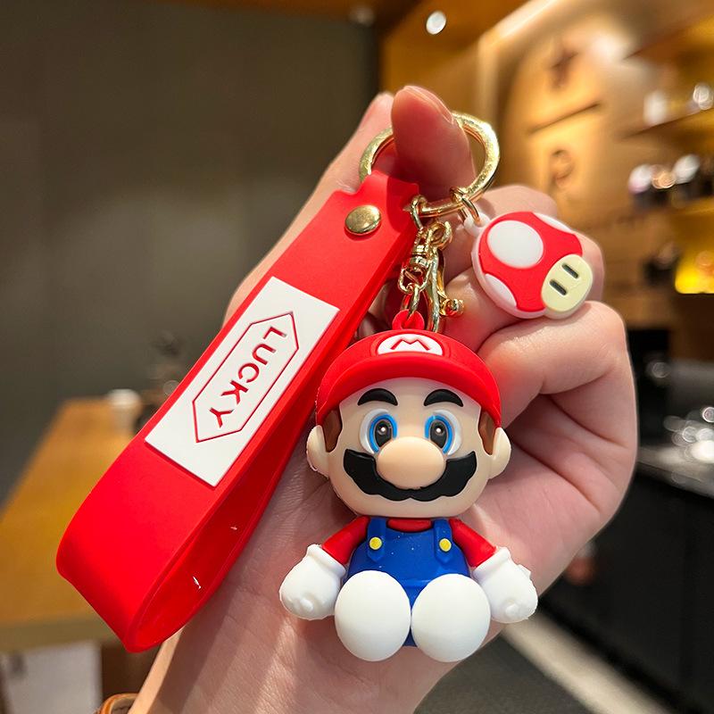 Super Mario Mario Keychain Small Gift Car Keychain Figurine Soft Rubber Creative Personalized Gifts Y2k Fashion Toys Anime Frind