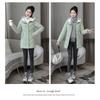 Women Thick Hooded Mid Length Cotton Padded Winter Coat