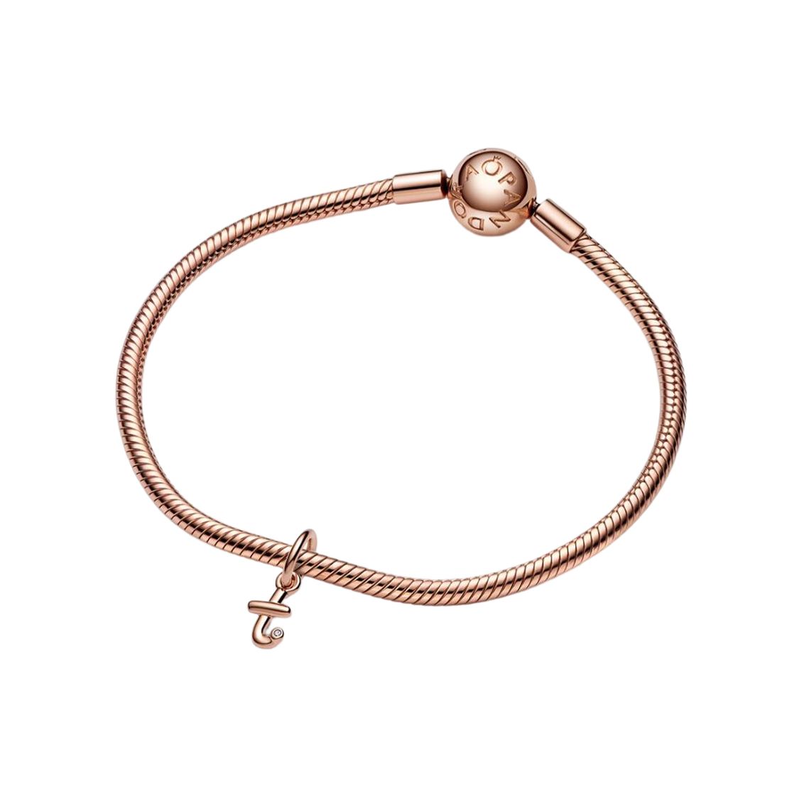 Шарм Pandora Moments Буква T Женский Шарм Розовое Золото 782469C01 Rose Gold,F