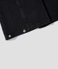 AGOD Vintage Side-Tuck Wide Denim Pants [All Black]