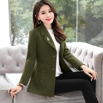 Nowy jesienno-zimowy wełniany płaszcz Plus rozmiar damski długi wełniany płaszcz jednorzędowy Casual trencz Abrigo De Lana Para Mujer 4XL
