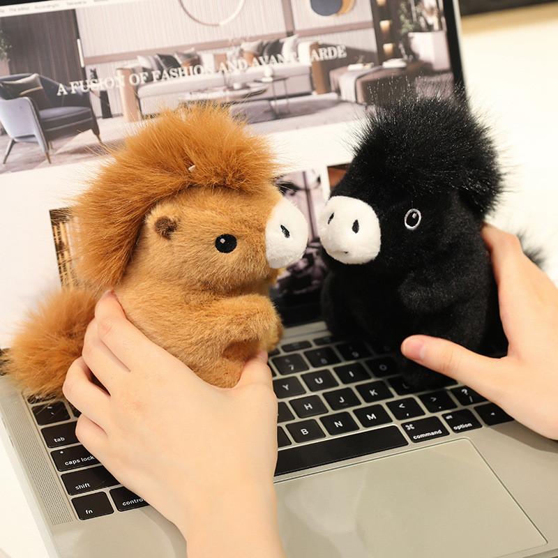 Plush Pony Stuffed Animal Toy For Kids And Girls Gift Decor Office Desk Companion