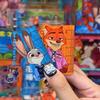 Disneys Zootopia Nick Wilde Judy Hopps Double Sided Acrylic Ruler Ruler Keychain Schoolbag Charm Stationery Merchandise