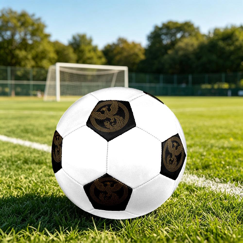 1PC Phoenix Artwork Soccer Ball Size 5 Football Machine Sewn Indoor/Outdoor Universal Football Gift W66