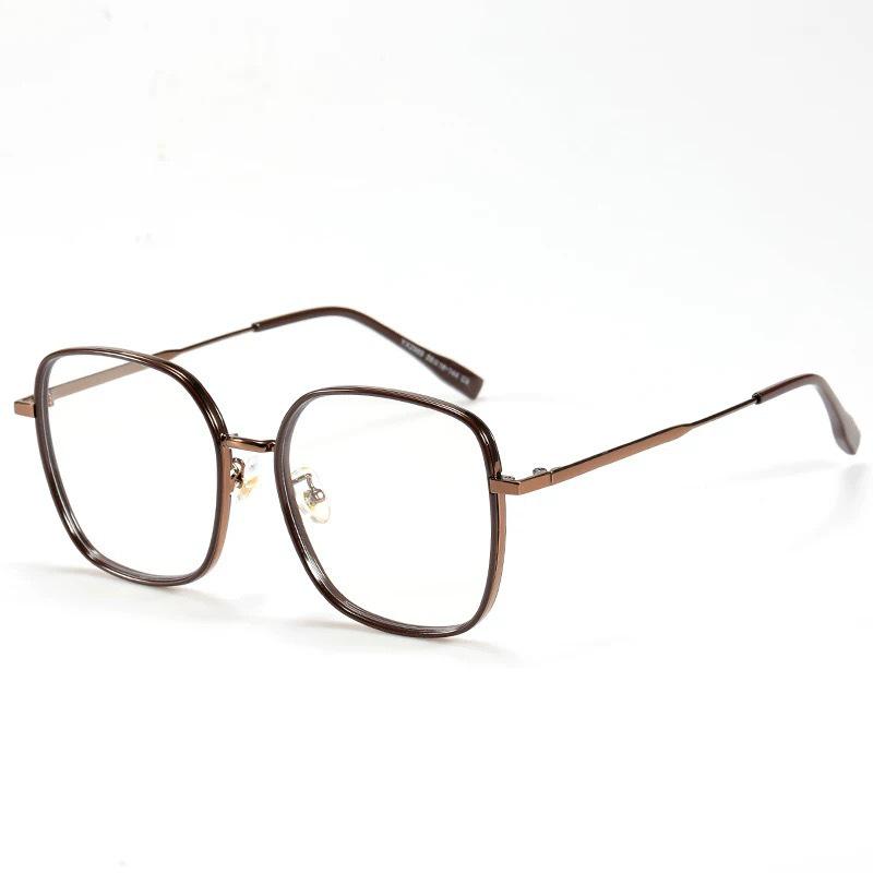2024 Trendy Polygon Glasses Frame for Round Faces, Anti-Blue Light, Compatible with Myopia Lenses