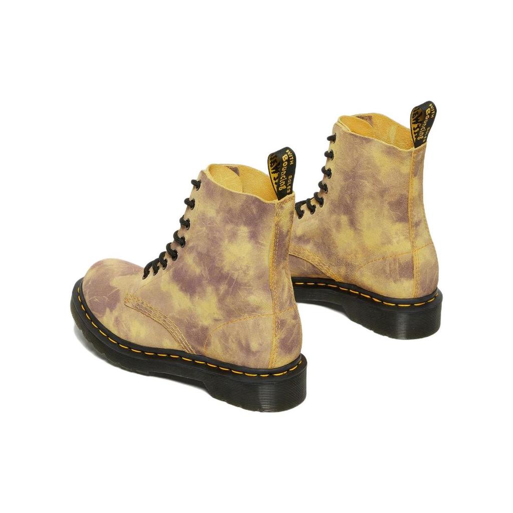Dr. Martens 1460 Classic Tie-Dye Lace-Up Short Boots Women Boots Yellow 27962745