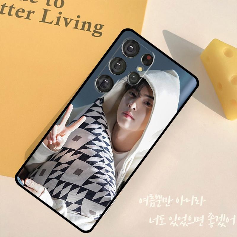 Cha EunWoo Eun Woo Phone Case For Samsung Galaxy S24 S25 Ultra S9 S10 S20 S22 S21 Plus S23 FE Back Cover Shell