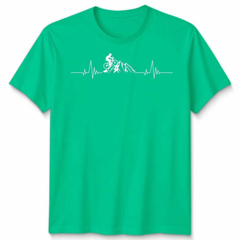 Heartbeat Mountain Bike Unisex T Shirt Cycling Adventure Fun Cool Quality New S