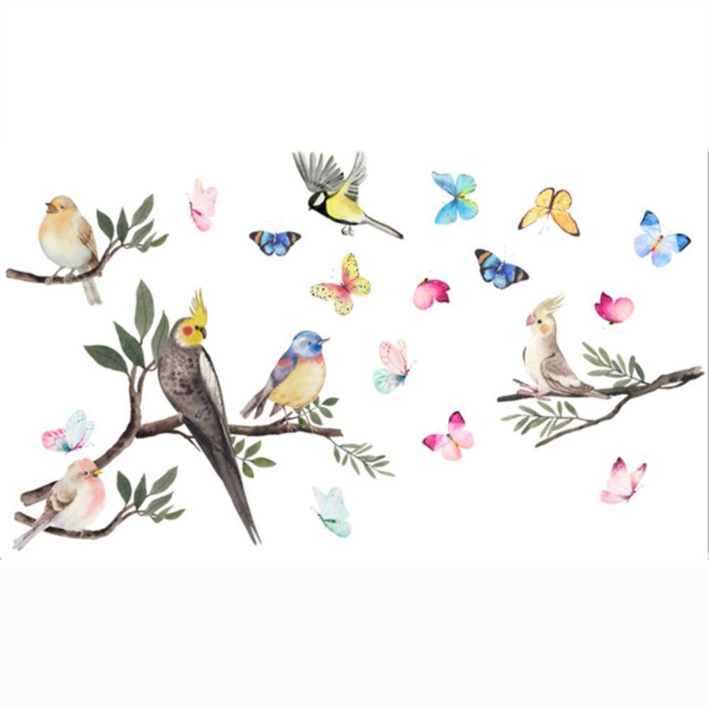 Bird Home Decor Double-sided Visual Butterfly Decals Static Stickers Window Film Window Stickers