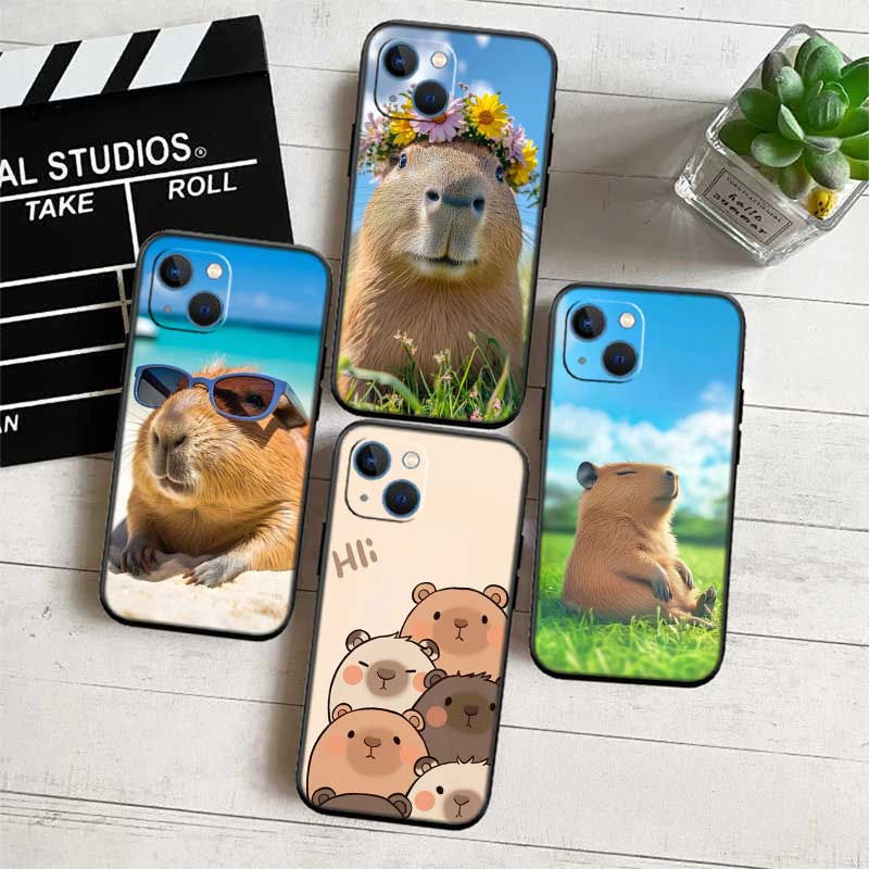 Cartoon  Capybara Art Case for Motorola Moto Edge 60 60s 70 G86 G56 G54 E14 G04S G45 G54 G64 S30 S50 X30 X40 X50 Ultra Pro Power
