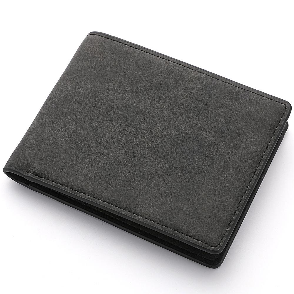 2023 Men's Genuine Leather Slim Zipper Wallet – Vintage Soft Short Coin Purse