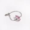 Exquisite Zirconia Chain Rings Minimalist Women Link Chain Ring Adjustable Chain Ring  Wedding