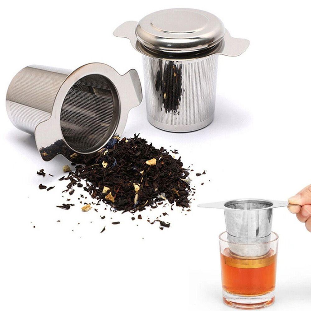 Infuser Reusable Fine Lid Stainless Steel Coffee Tea Strainer Filters Leaf Spice Filter Infuser