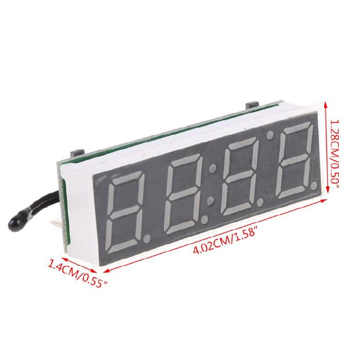 DIY Digital Tube LED Electronic Clock Time Car Thermometer Voltage Meter Monitor